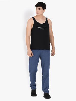 blue solid full length track pant - 17553795 - Standard Image - 4