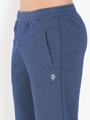 blue solid full length track pant - 17553795 - Standard Image - 5