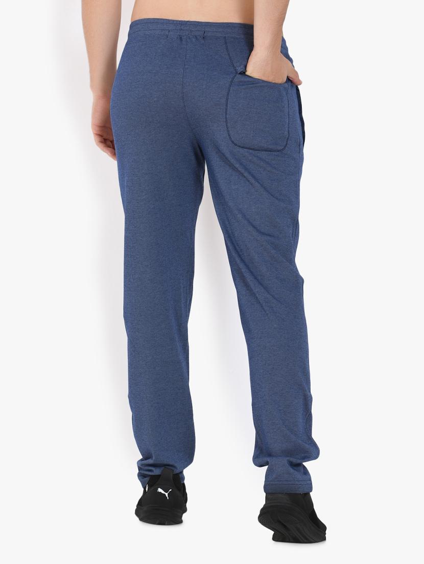 blue solid full length track pant - 17553795 - Zoom Image - 3