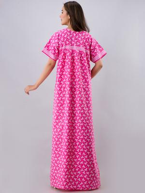 pink cotton gowns & kimono - 17553817 - Standard Image - 4