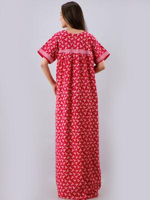 red cotton gowns & kimono - 17553818 - Standard Image - 4