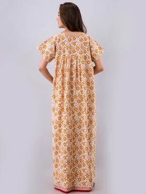 beige cotton gowns & kimono - 17553819 - Standard Image - 3