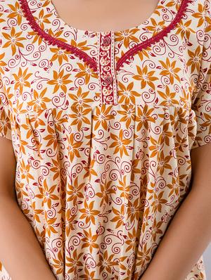 beige cotton gowns & kimono - 17553819 - Standard Image - 4