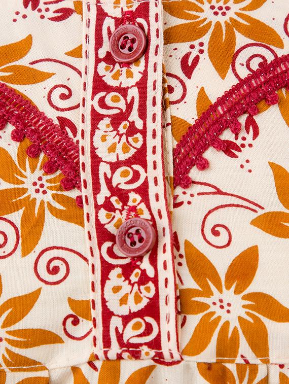 beige cotton gowns & kimono - 17553819 - Zoom Image - 5