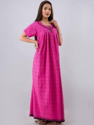 pink cotton gowns & kimono - 17553822 - Standard Image - 2