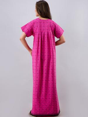pink cotton gowns & kimono - 17553822 - Standard Image - 3