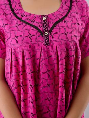 pink cotton gowns & kimono - 17553822 - Standard Image - 4