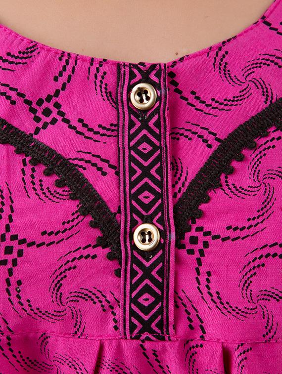 pink cotton gowns & kimono - 17553822 - Zoom Image - 5
