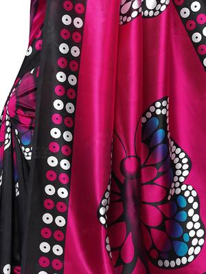 blue printed saree with blouse - 17553832 - Standard Image - 3