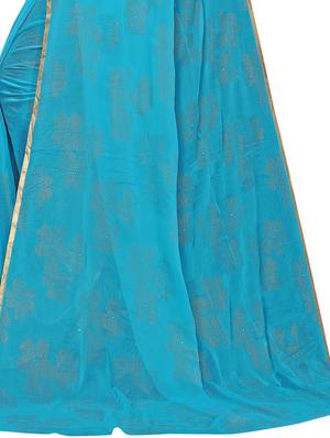 lace border embellished saree with blouse - 17553834 - Standard Image - 3
