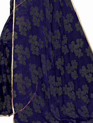 lace border embellished saree with blouse - 17553835 - Standard Image - 3