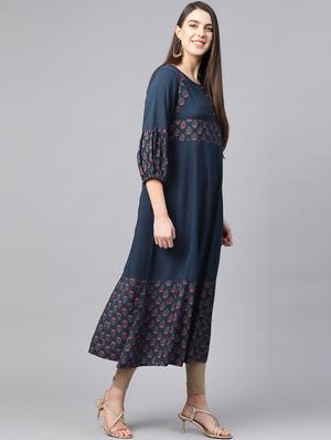 printed anarkali kurta - 17553868 - Standard Image - 3