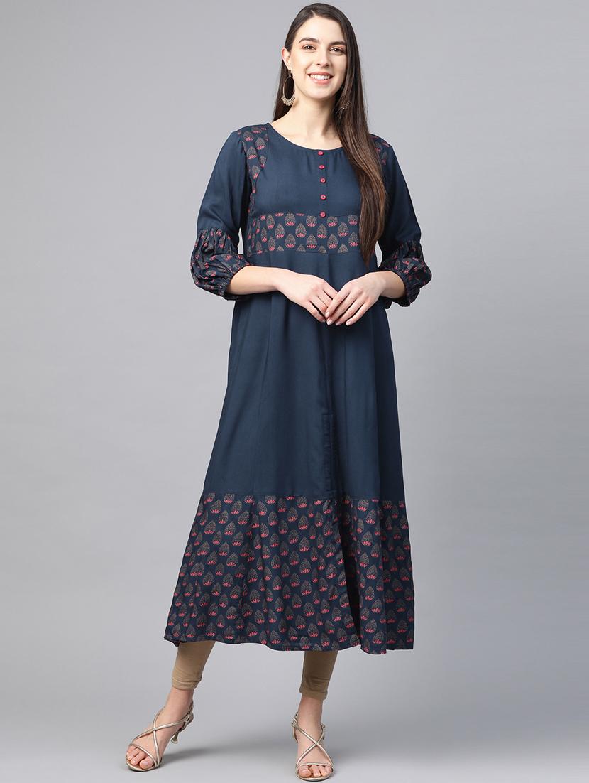 printed anarkali kurta - 17553868 - Zoom Image - 2