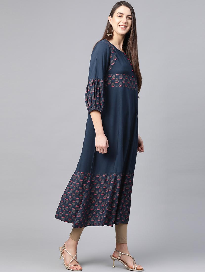 printed anarkali kurta - 17553868 - Zoom Image - 3