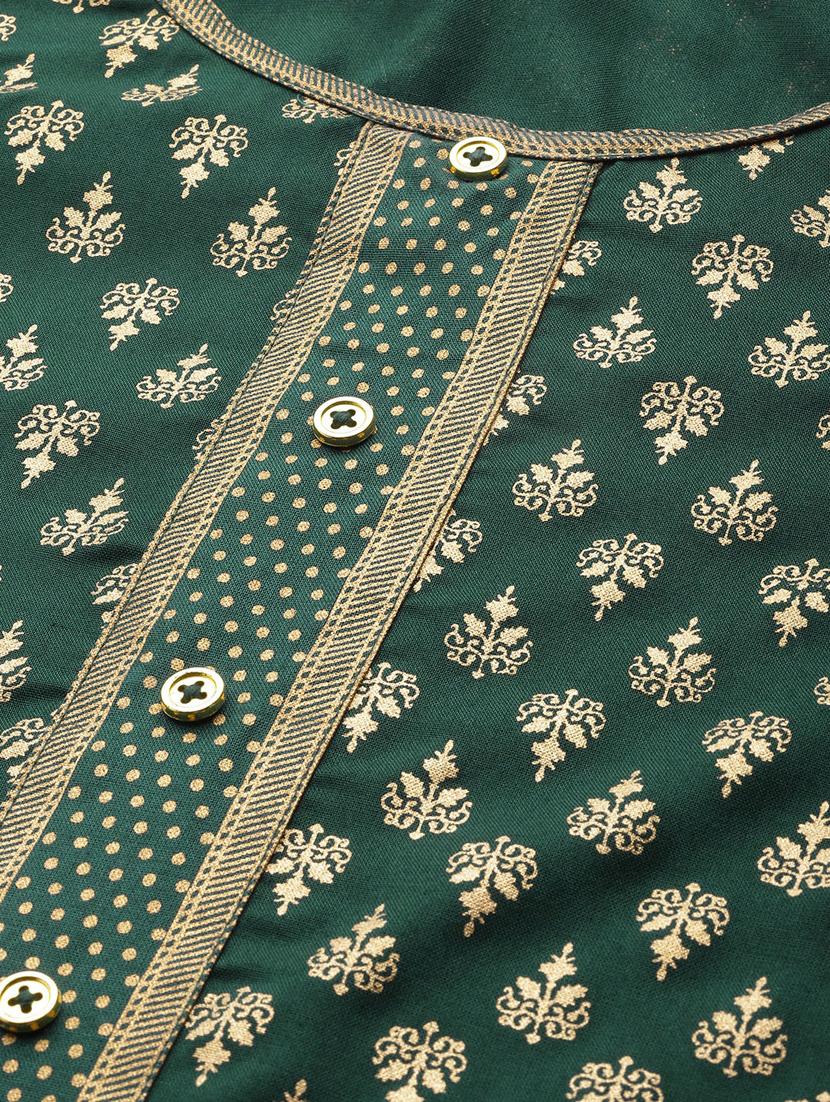 gold print a-line kurta - 17553869 - Zoom Image - 5