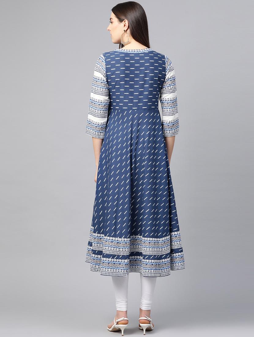 ikat angrakha kurta - 17553872 - Zoom Image - 4