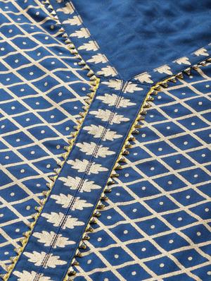 gold print anarkali kurta - 17553874 - Standard Image - 5