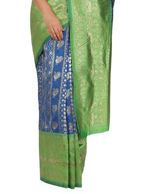 conversational banarasi saree with blouse - 17553879 - Standard Image - 3