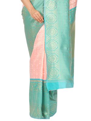 solid banarasi saree with blouse - 17553881 - Standard Image - 3