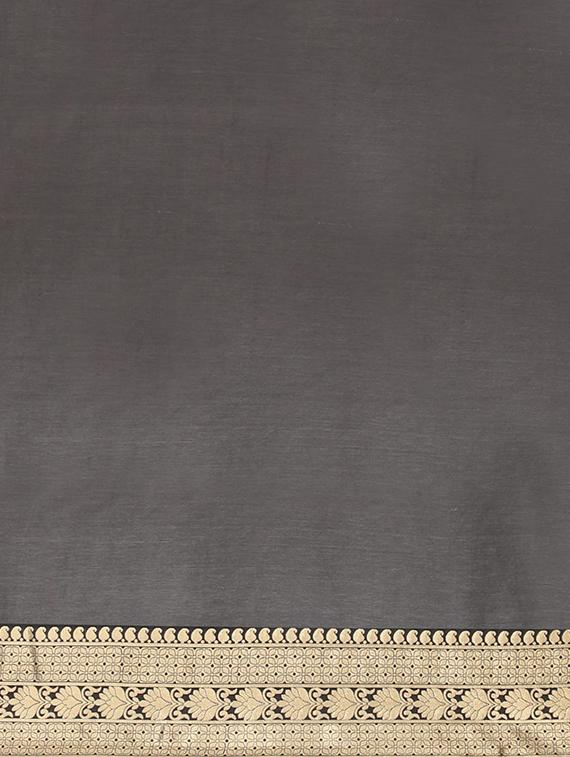 self design banarasi saree with blouse - 17553886 - Zoom Image - 5