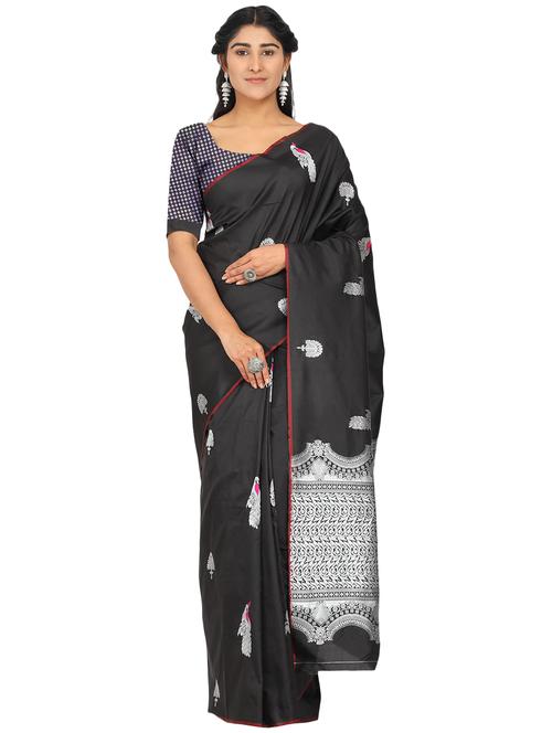 conversational banarasi saree with blouse - 17553896 - Standard Image - 1