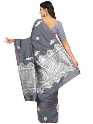 conversational banarasi saree with blouse - 17553897 - Standard Image - 2