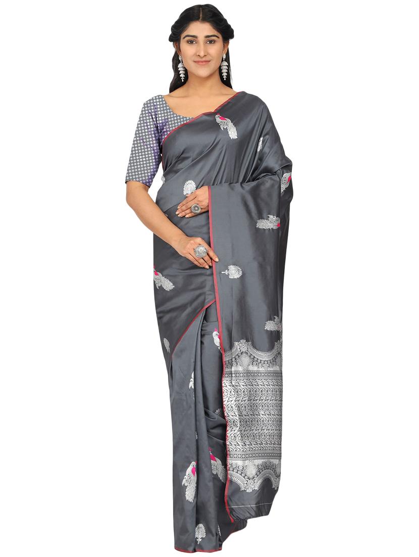 conversational banarasi saree with blouse - 17553897 - Zoom Image - 1