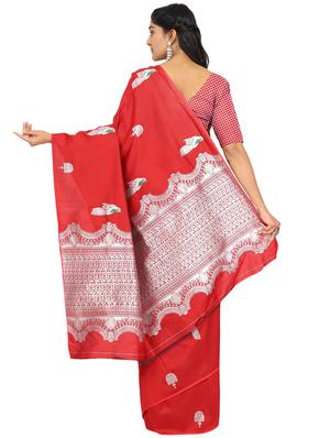 conversational banarasi saree with blouse - 17553900 - Standard Image - 2