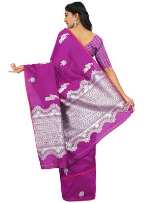 conversational banarasi saree with blouse - 17553901 - Standard Image - 2
