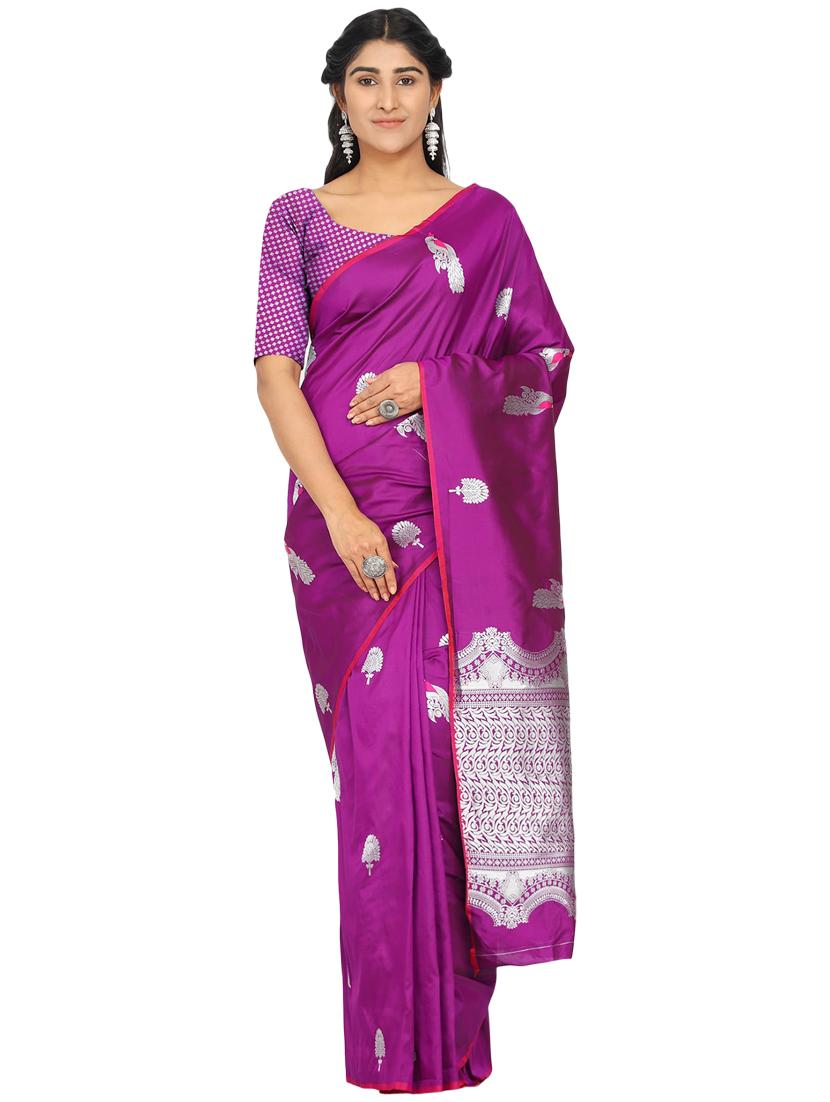 conversational banarasi saree with blouse - 17553901 - Zoom Image - 1