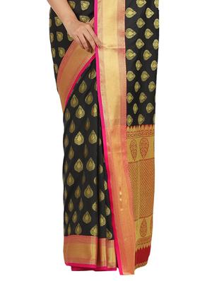 self design banarasi saree with blouse - 17553909 - Standard Image - 3