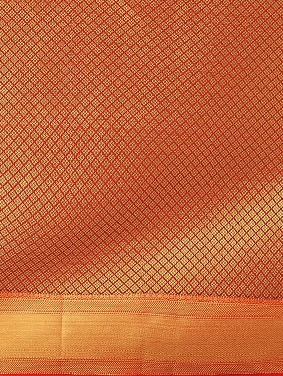 turquoise silk blend banarasi saree with blouse - 17553912 - Zoom Image - 5