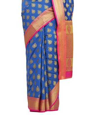 self design banarasi saree with blouse - 17553913 - Standard Image - 3
