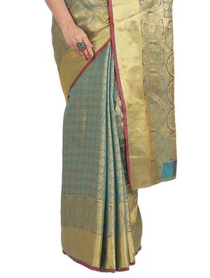 self design banarasi saree with blouse - 17553919 - Standard Image - 3