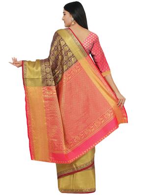 conversational banarasi saree with blouse - 17553924 - Standard Image - 2