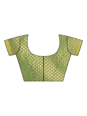conversational banarasi saree with blouse - 17553926 - Standard Image - 4