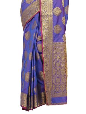 self design banarasi saree with blouse - 17553928 - Standard Image - 3