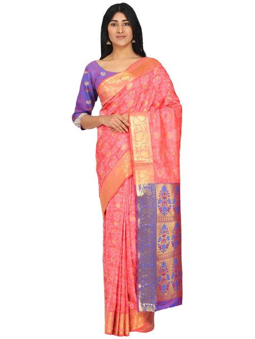 jacquard work banarasi saree with blouse - 17553934 - Standard Image - 1