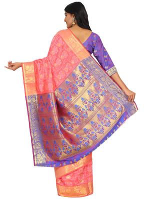 jacquard work banarasi saree with blouse - 17553934 - Standard Image - 2