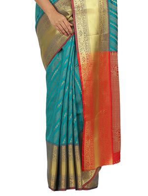 jacquard banarasi saree with blouse - 17553937 - Standard Image - 3