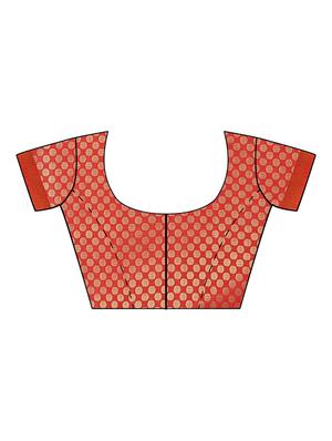 jacquard banarasi saree with blouse - 17553937 - Standard Image - 4
