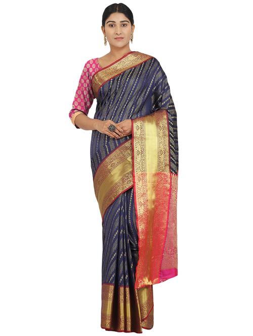 jacquard banarasi saree with blouse - 17553939 - Standard Image - 1