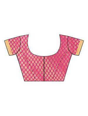 jacquard banarasi saree with blouse - 17553939 - Standard Image - 4