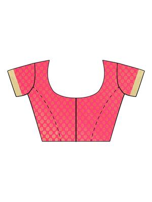 jacquard banarasi saree with blouse - 17553941 - Standard Image - 4