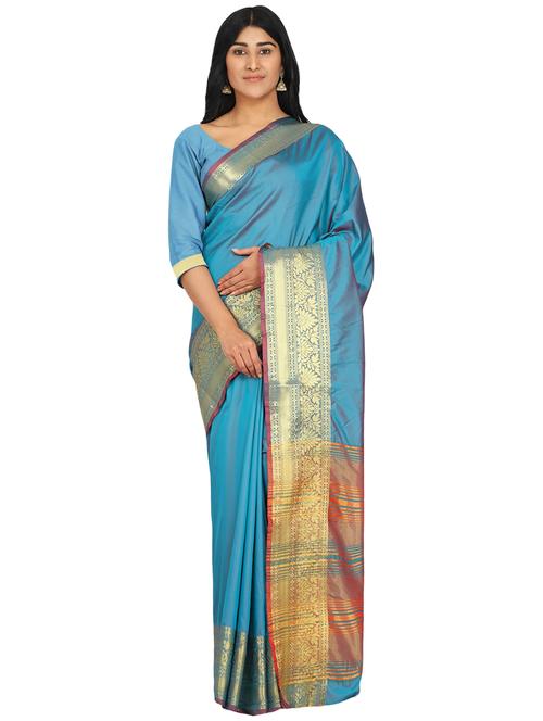 jacquard banarasi saree with blouse - 17553942 - Standard Image - 1