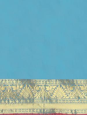 jacquard banarasi saree with blouse - 17553942 - Standard Image - 5