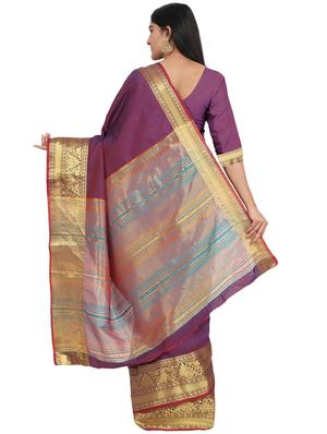 jacquard banarasi saree with blouse - 17553943 - Standard Image - 2