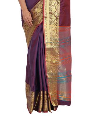 jacquard banarasi saree with blouse - 17553943 - Standard Image - 3