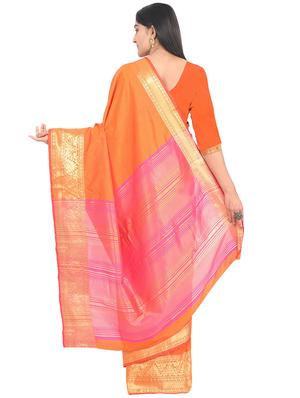 jacquard banarasi saree with blouse - 17553944 - Standard Image - 2