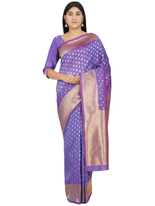 jacquard banarasi saree with blouse - 17553946 - Standard Image - 1